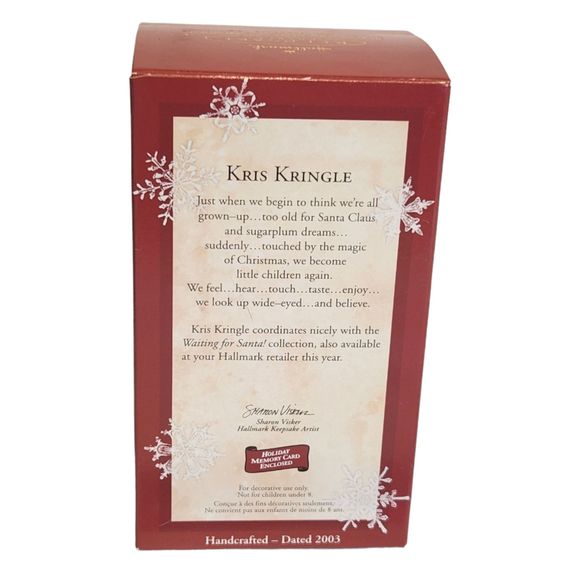 Kris Kringle Hallmark Keepsake Ornament 2003 by Sharon Visker Santa with Pack - Picture 15 of 15